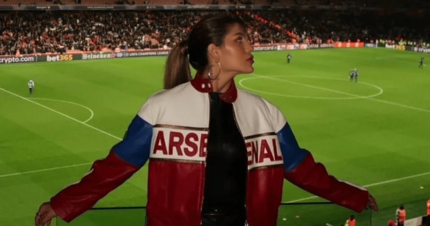 Arsenal star’s wife goes viral for attending match in ‘awesome’ leather jacket --[Reported by Umva mag]