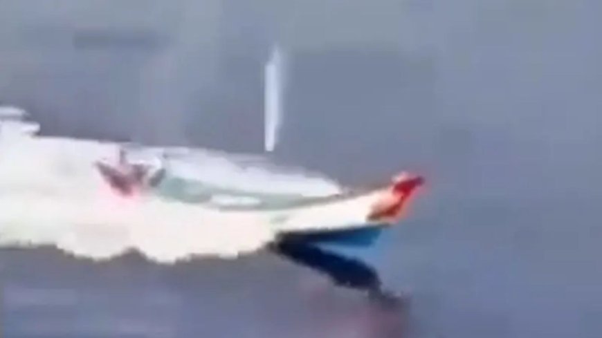 Horror moment desperate armed guards on Brit ship open fire on bomb-laden Houthi drone boat before it smashes into hull --[Reported by Umva mag]