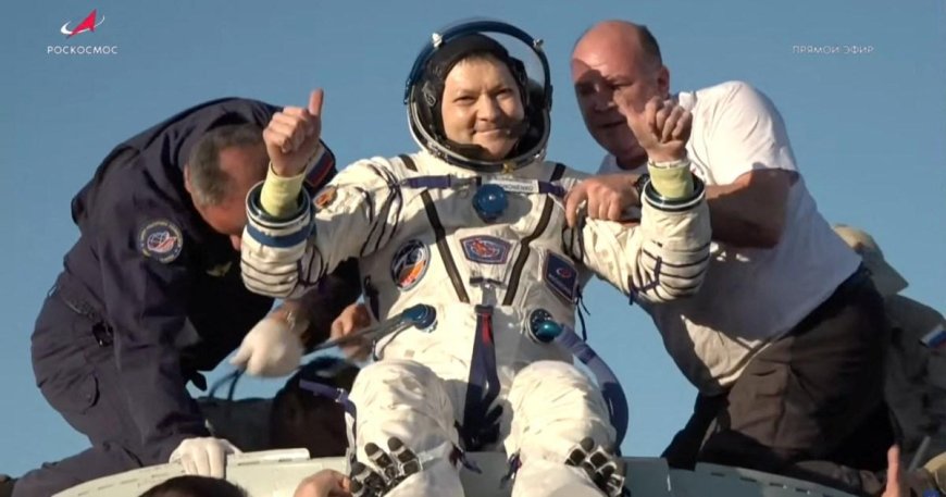 Astronauts react to returning to Earth after longest ever stay on the International Space Station --[Reported by Umva mag]