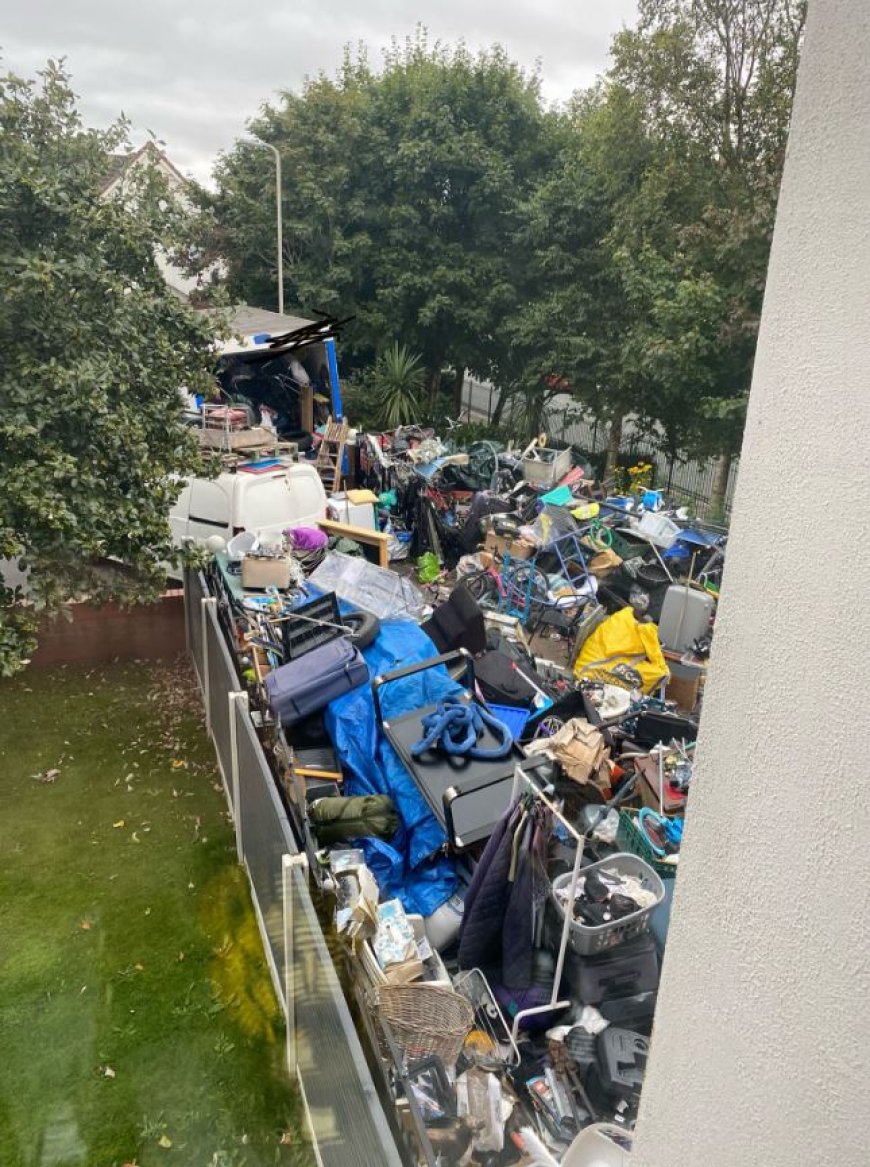 Woman shares anger after rubbish being dumped in neighbour’s garden reached over 5ft high – with the council allegedly only responding after she took to social media --[Reported by Umva mag]