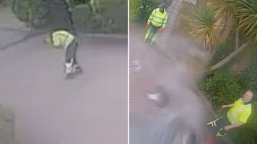 Moment rubbish explodes in binman’s face leaving him injured & blowing massive hole in lorry – as council issues warning --[Reported by Umva mag]