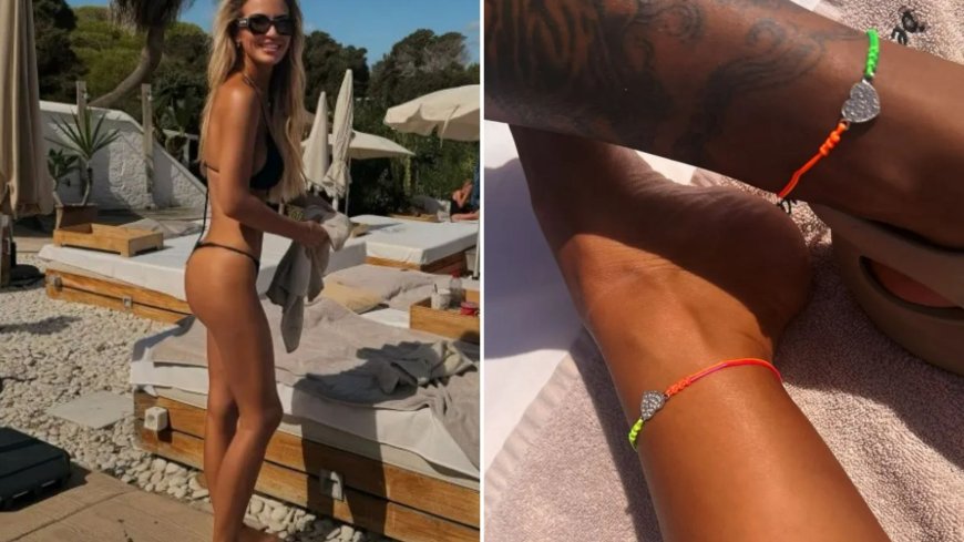 Christine McGuinness stuns in barely-there bikini as she hints she’s on holiday with model pal Roxxxan --[Reported by Umva mag]