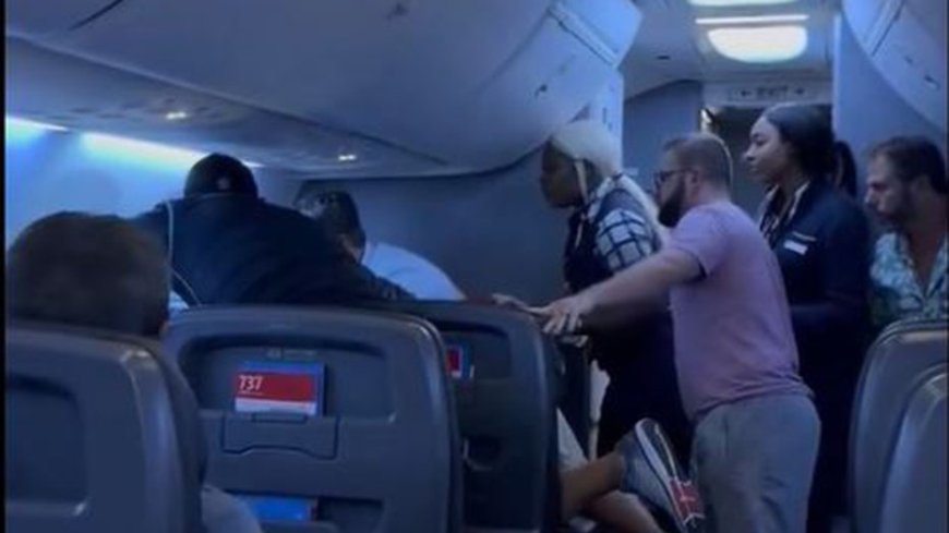 Passengers intervene on flight when man allegedly attacks woman next to him, video shows --[Reported by Umva mag]