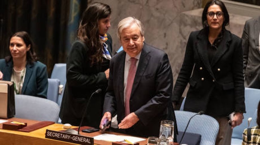 Security Council backs UN chief after Israeli rebuke --[Reported by Umva mag]