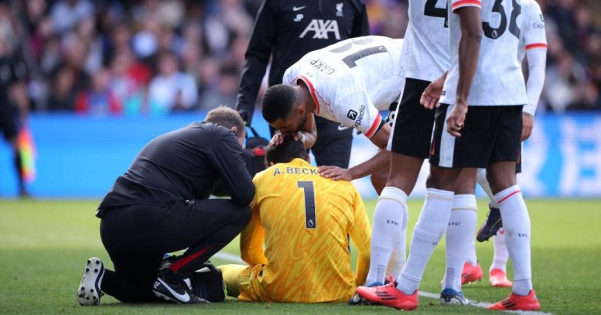 Alisson injury update after Liverpool goalkeeper limps off against Crystal Palace --[Reported by Umva mag]