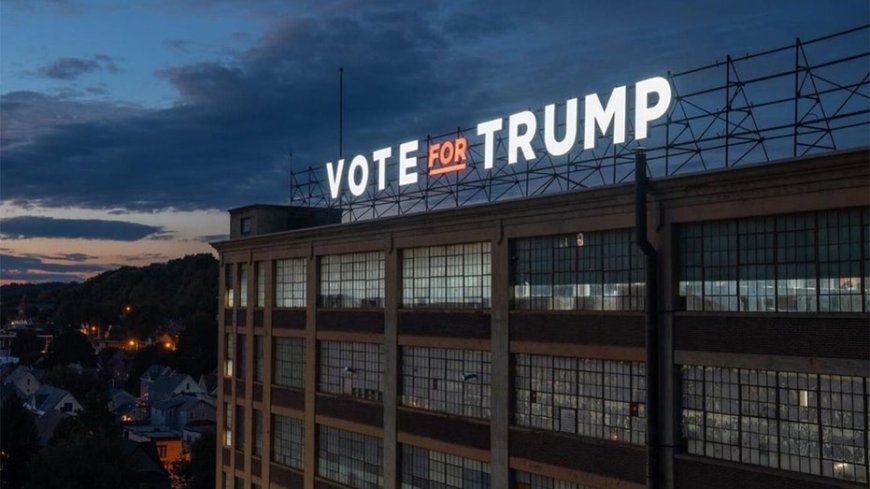 New York company unveils 100-foot 'Vote for Trump' sign, gets sued by Democratic mayor --[Reported by Umva mag]