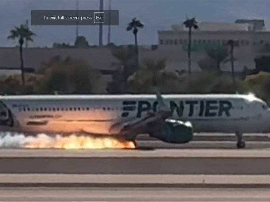 Authorities investigating after Frontier Airlines plane lands with fire in one engine --[Reported by Umva mag]