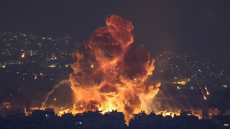 Watch as huge blasts erupt in Beirut from second night of airstrikes – as Israeli city also ‘hit by Hezbollah rockets’ --[Reported by Umva mag]