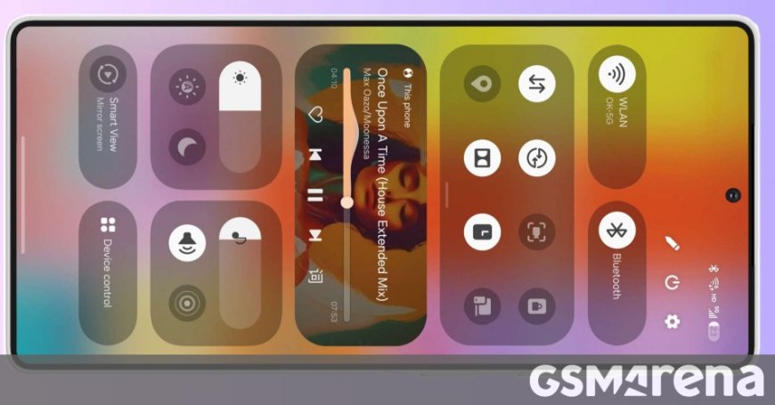 The Samsung Galaxy S25 rendered with One UI 7's new command center --[Reported by Umva mag]