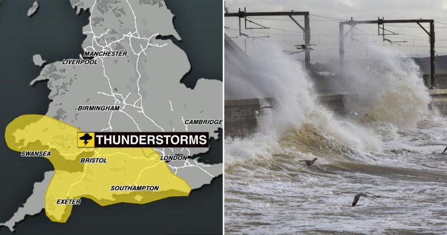 Map shows where in the UK could be hit by thunderstorms today --[Reported by Umva mag]