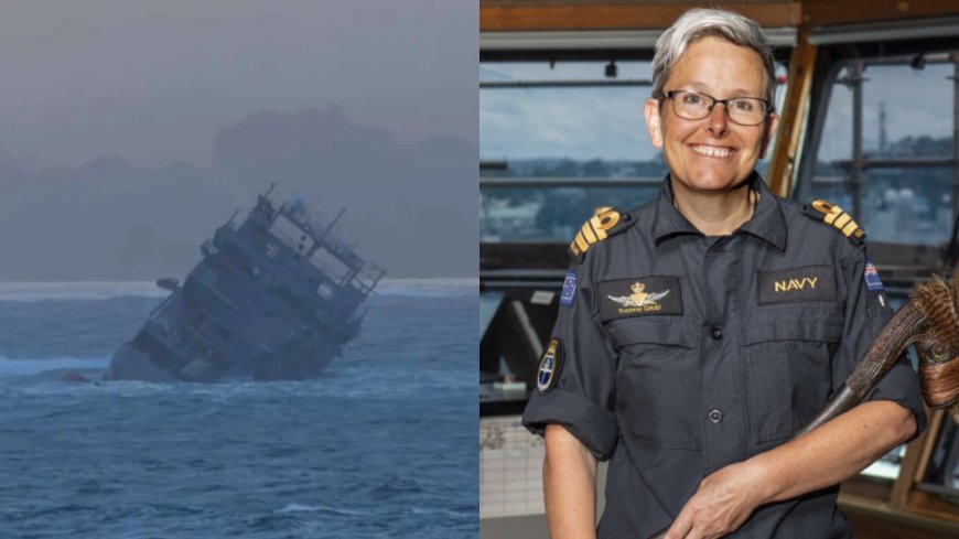 New Zealand’s Lesbian Navy Captain Loses $100M Naval Ship in Peacetime Disaster – Ship Runs Aground, Catches Fire, and Sinks, Unleashing Oil Spill off Samoa Coast --[Reported by Umva mag]