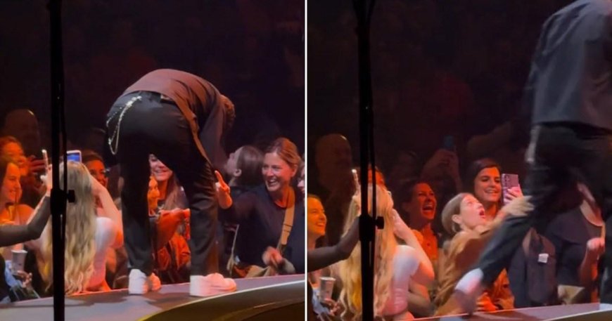 Awkward moment Justin Timberlake’s attempt to serenade fan is snubbed --[Reported by Umva mag]