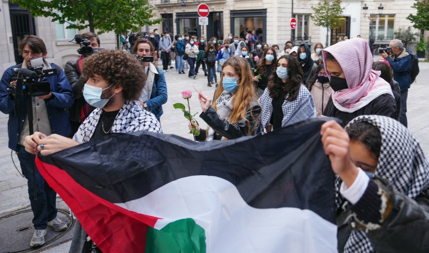 Students hold pro-Palestine protest at French university --[Reported by Umva mag]