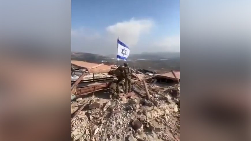 Israeli soldiers raise flag in Lebanese town’s “Iran Garden” --[Reported by Umva mag]