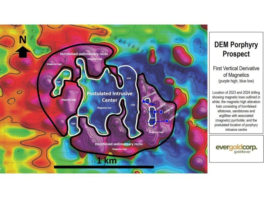 Evergold Awaits New Drill Assays from DEM Porphyry “Halo”, Identifies Likely Location of Intrusive Centre --[Reported by Umva mag]