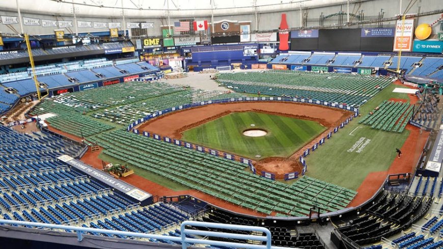 Hurricane Milton's impending arrival causes Tropicana Field to transforms into base camp for Florida workers --[Reported by Umva mag]