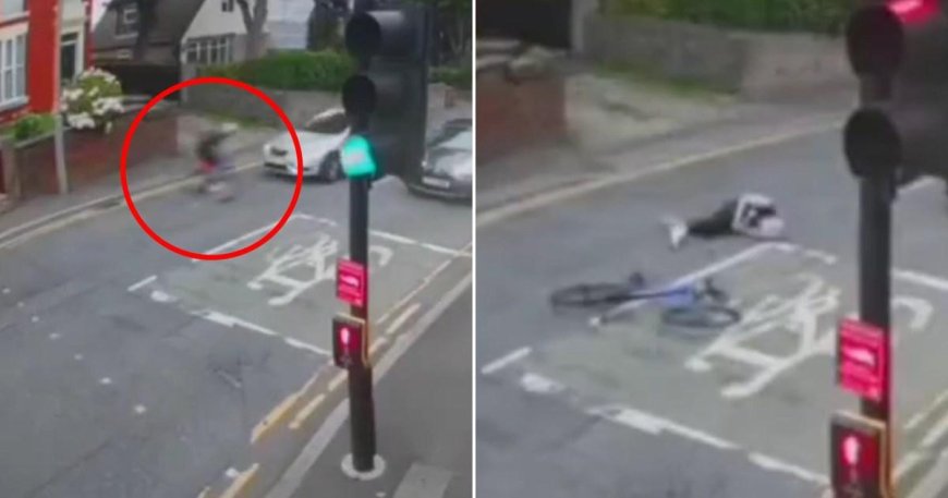 Moment cyclist is nearly paralysed after drug driver smashes into him --[Reported by Umva mag]