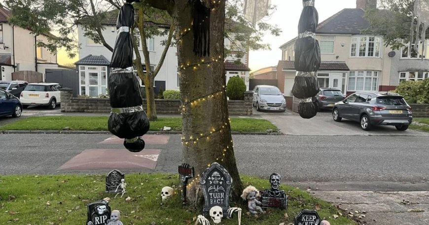 Mum told to take Halloween decorations down because it looks too real --[Reported by Umva mag]