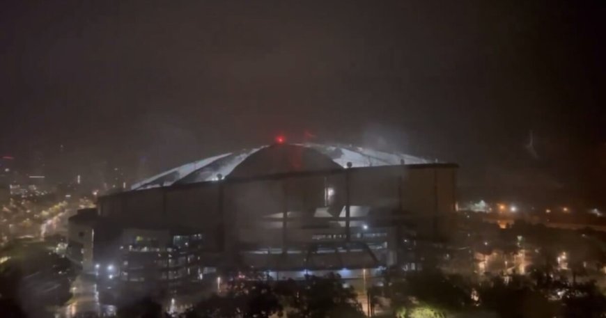 WATCH: Hurricane Milton Tears Roof Off of Tampa Bay Rays’ Tropicana Field, Topples Crane onto Tampa Bay Times Building --[Reported by Umva mag]