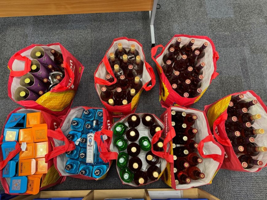 Three men arrested for string of offences after police search finds car loaded with huge haul of 115 bottles of stolen booze --[Reported by Umva mag]