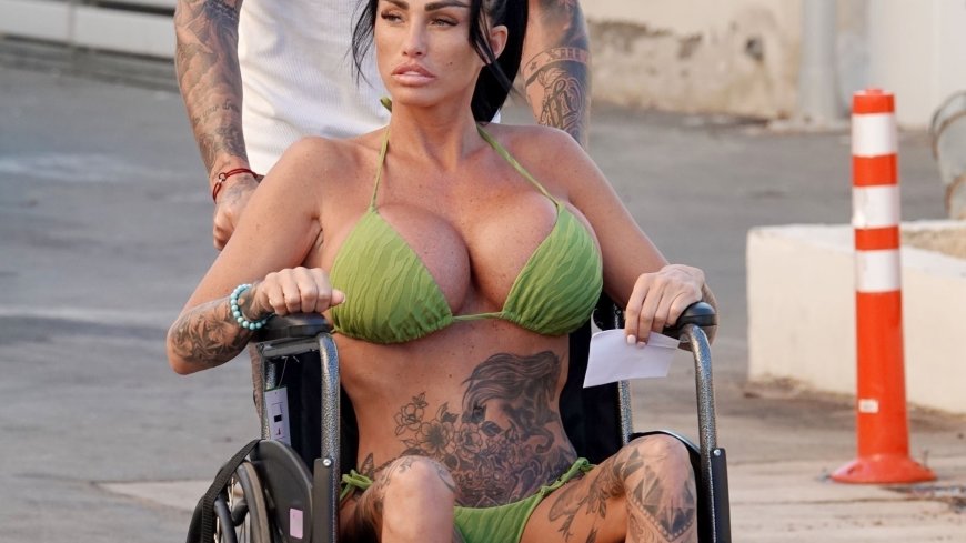 Bikini-clad Katie Price is rushed to medics in a wheelchair by boyfriend JJ Slater after injury on holiday --[Reported by Umva mag]