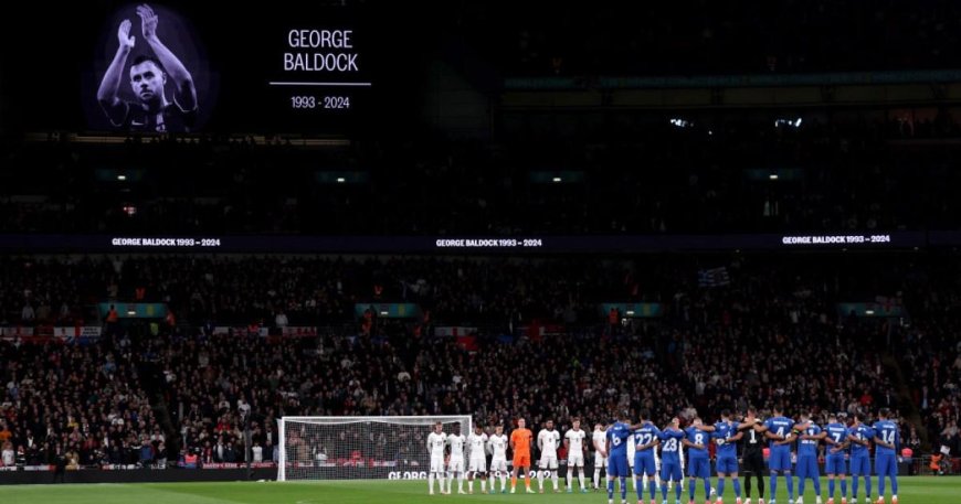 England and Greece players pay tribute to George Baldock at Wembley after tragic death --[Reported by Umva mag]