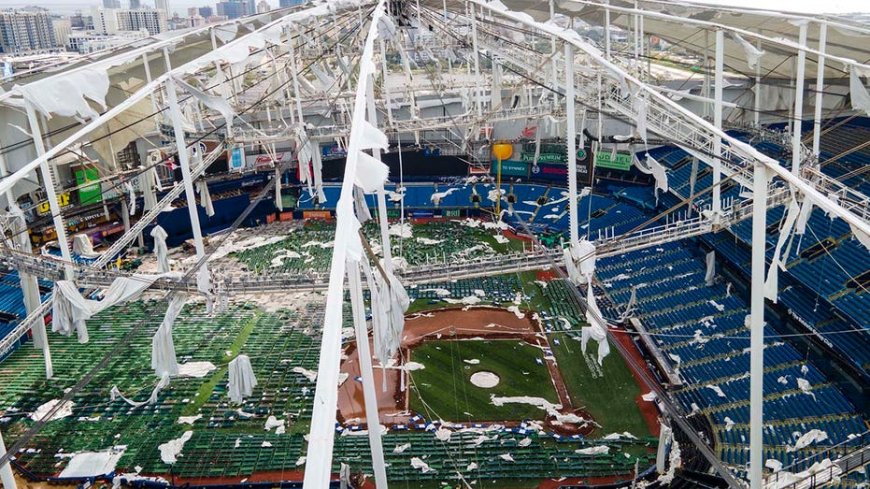 Rays react to Hurricane Milton decimating their home Tropicana Field roof --[Reported by Umva mag]