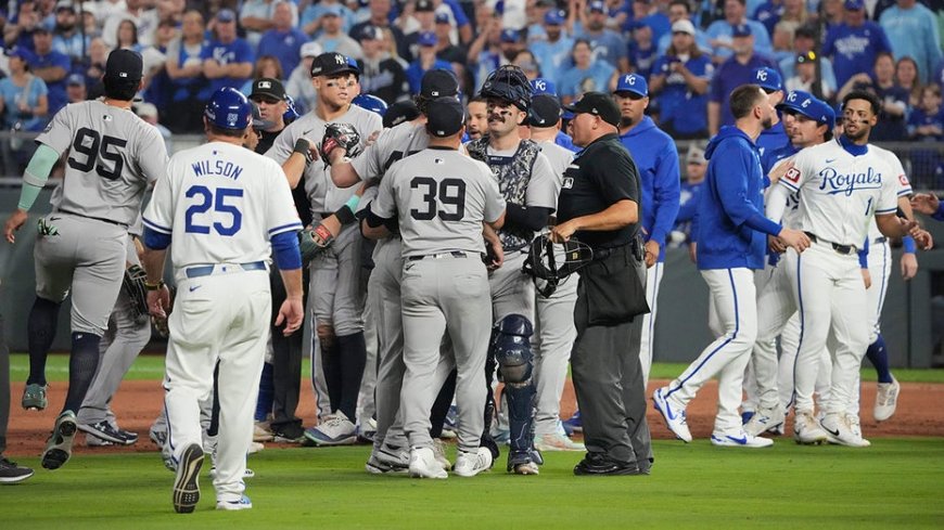 Benches clear in Yankees-Royals ALDS game after hard tag; New York stars wave off Kansas City player --[Reported by Umva mag]