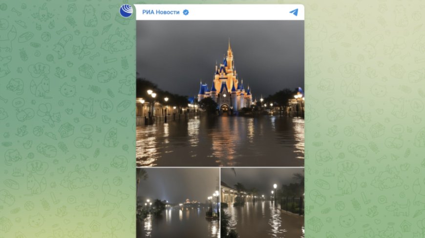 Russian state media uses AI-generated images of Florida’s Disney World flooded by Milton --[Reported by Umva mag]