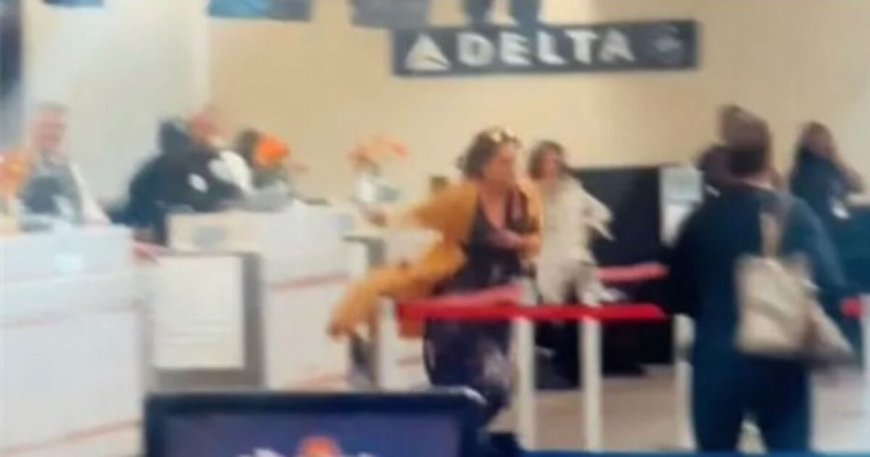 “Get the F*** Away From Me, I Will Kill You!” – All H*ll Breaks Loose When Woman Goes Berserk at Delta Airlines Check-in Counter (VIDEO) --[Reported by Umva mag]