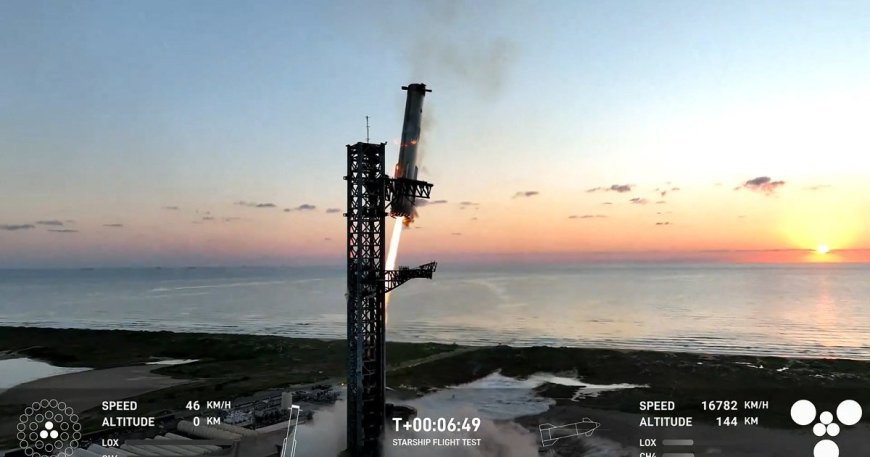 SpaceX ‘catches’ giant Starship rocket booster in fifth flight test --[Reported by Umva mag]