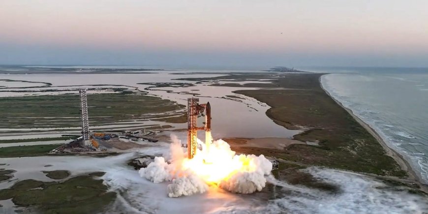 SpaceX's Super Heavy booster lands successfully back at Starship's launch site after being caught by 'chopsticks' --[Reported by Umva mag]