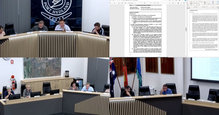 Port Hedland Council Votes to Expose ‘DNA Contamination’ in mRNA Vaccines, Demands Immediate Suspension of COVID-19 Shots Nationwide --[Reported by Umva mag]