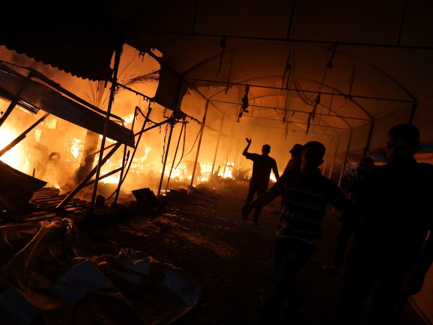 Israeli attack on Gaza hospital tent camp kills four, ignites fire --[Reported by Umva mag]