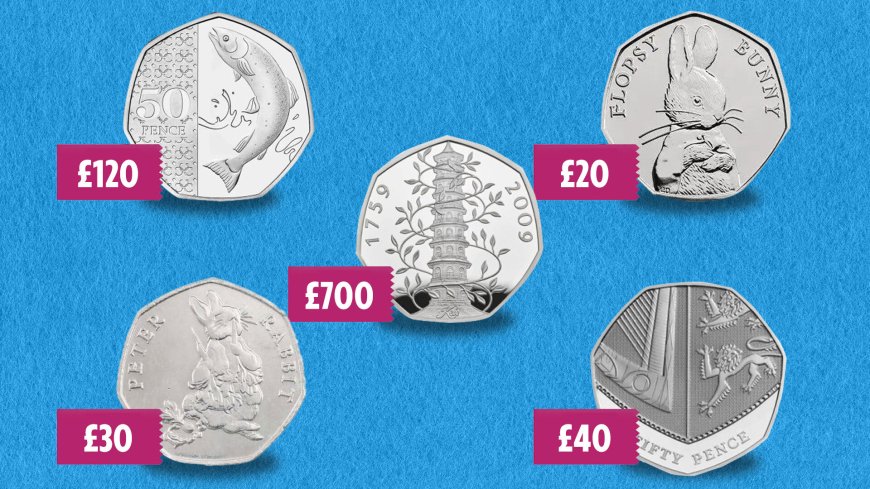 Royal Mint’s most rare and valuable 50p coins in circulation revealed including King Charles III worth up to £700 --[Reported by Umva mag]