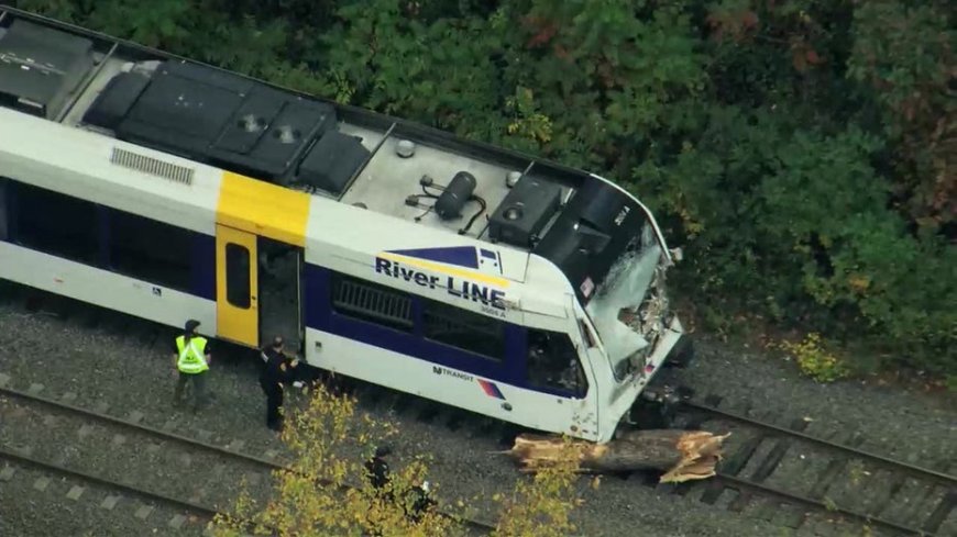 NJ Transit train operator killed, nearly two dozen injured after light rail train strikes fallen tree --[Reported by Umva mag]